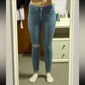Loft High-Rise Medium Wash Skinny Jeans